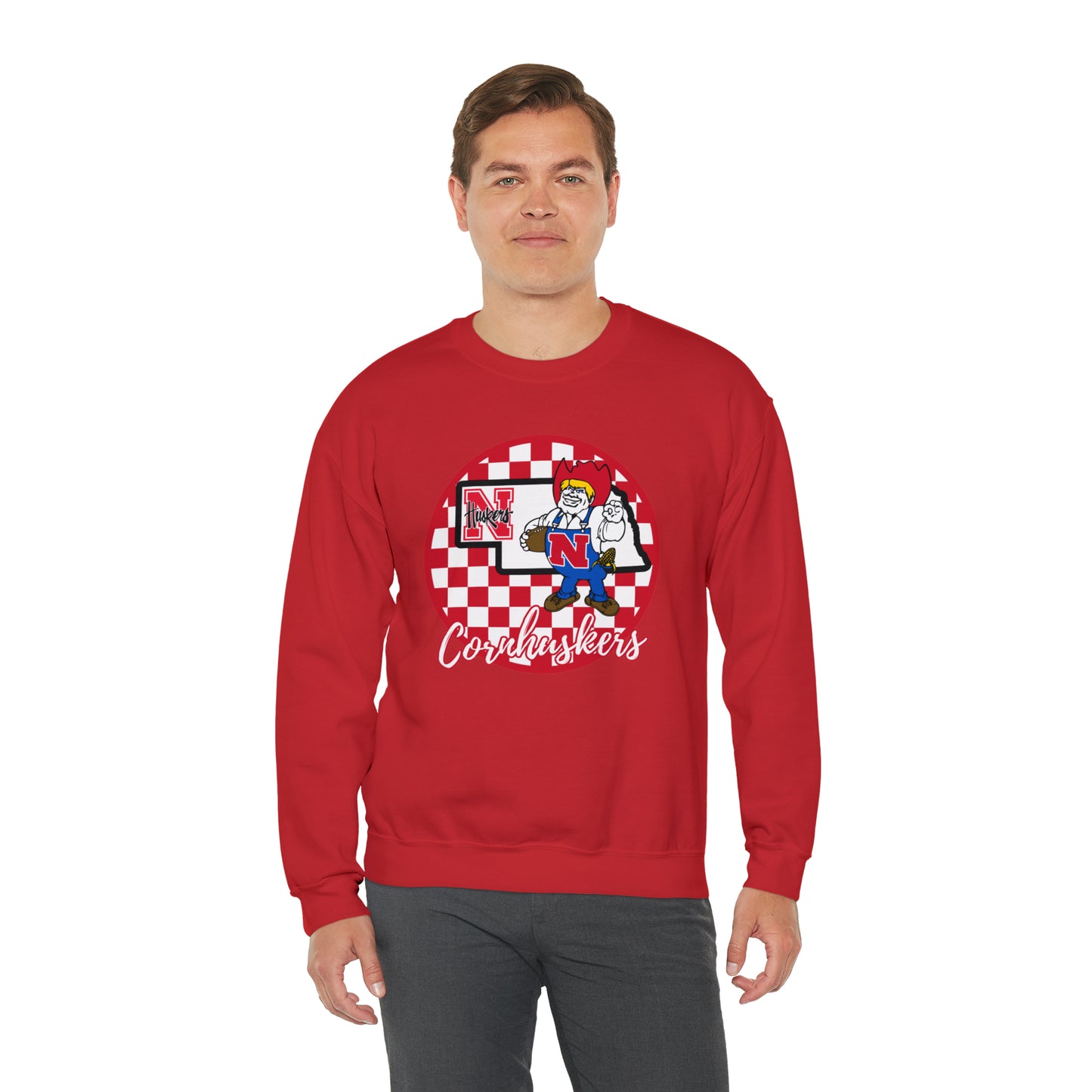 Nebraska Cornhuskers Checkered Sweatshirt