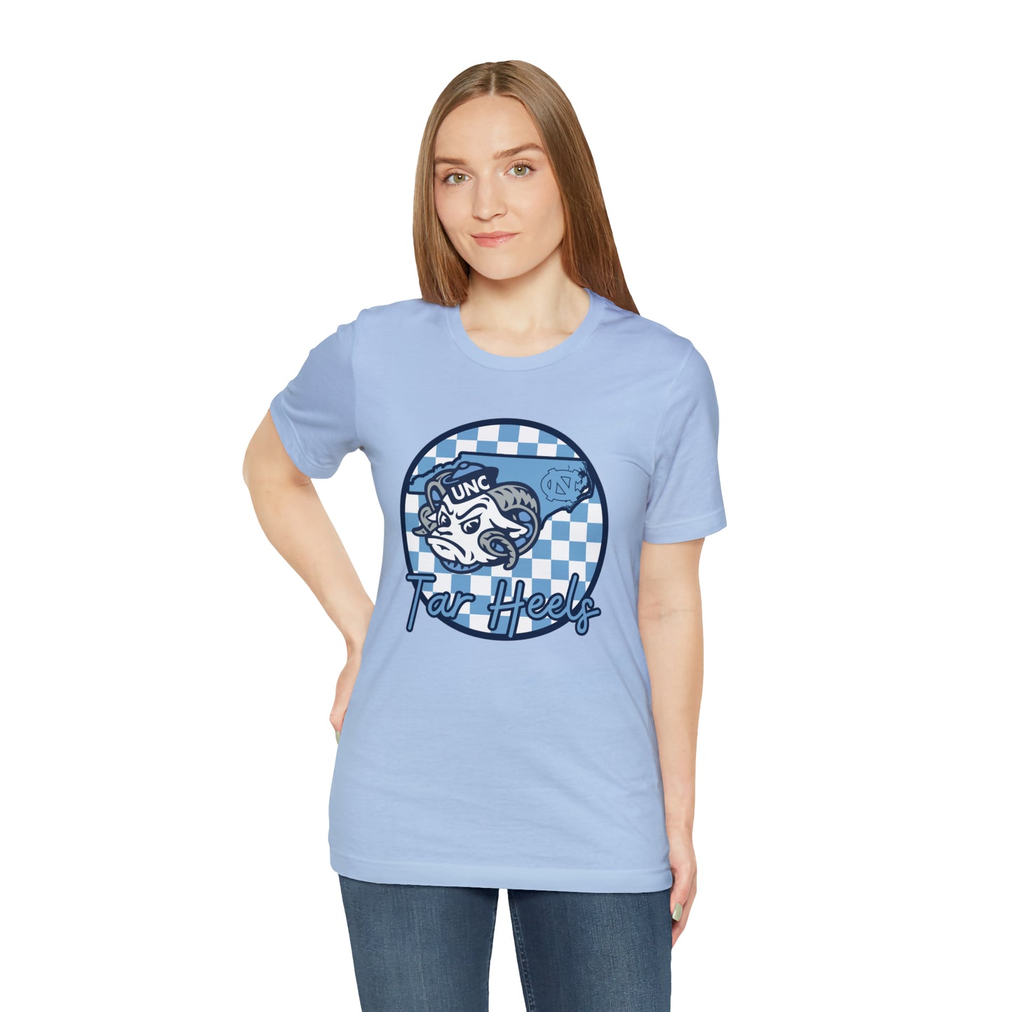 North Carolina Tar Heels Checkered Circle