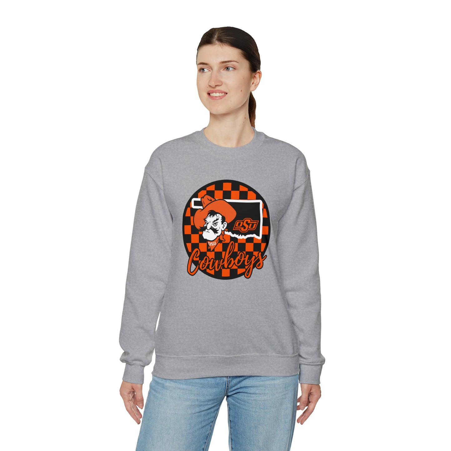 OSU Cowboys Checkered Sweatshirt