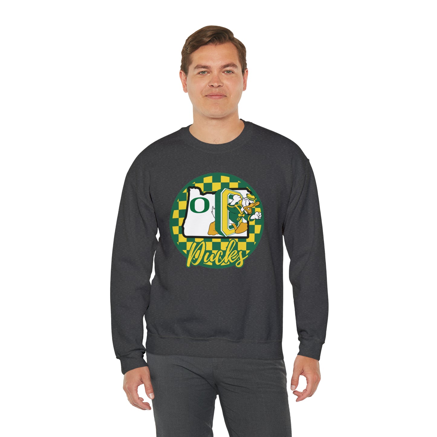 Oregon Ducks Checkered Sweatshirt