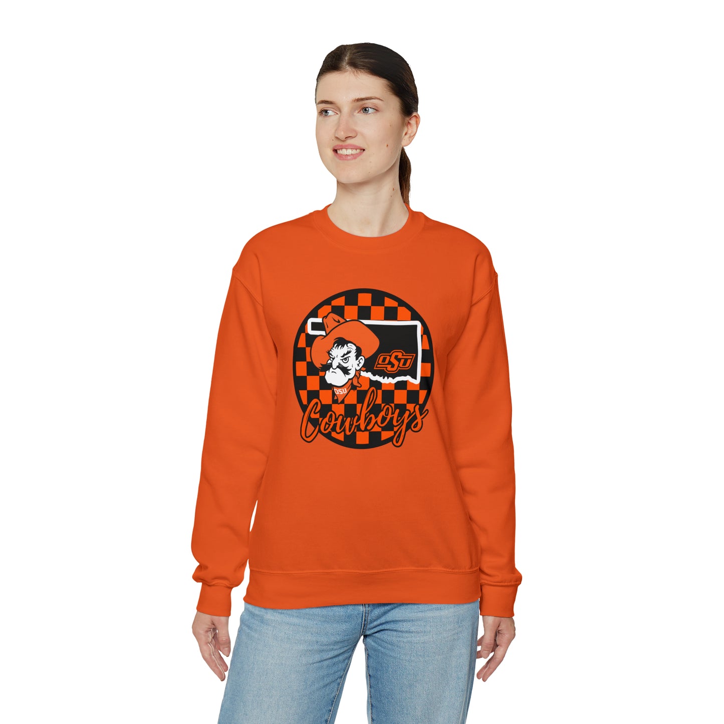 OSU Cowboys Checkered Sweatshirt