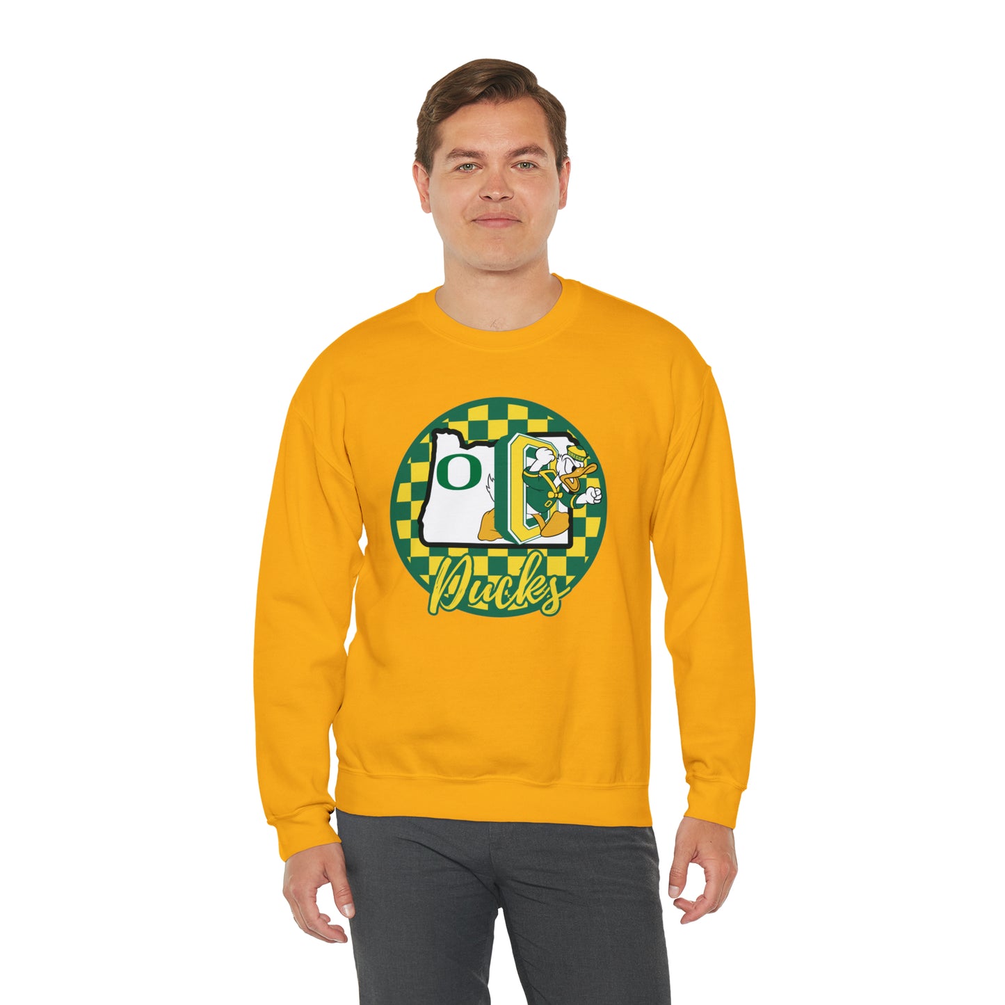 Oregon Ducks Checkered Sweatshirt