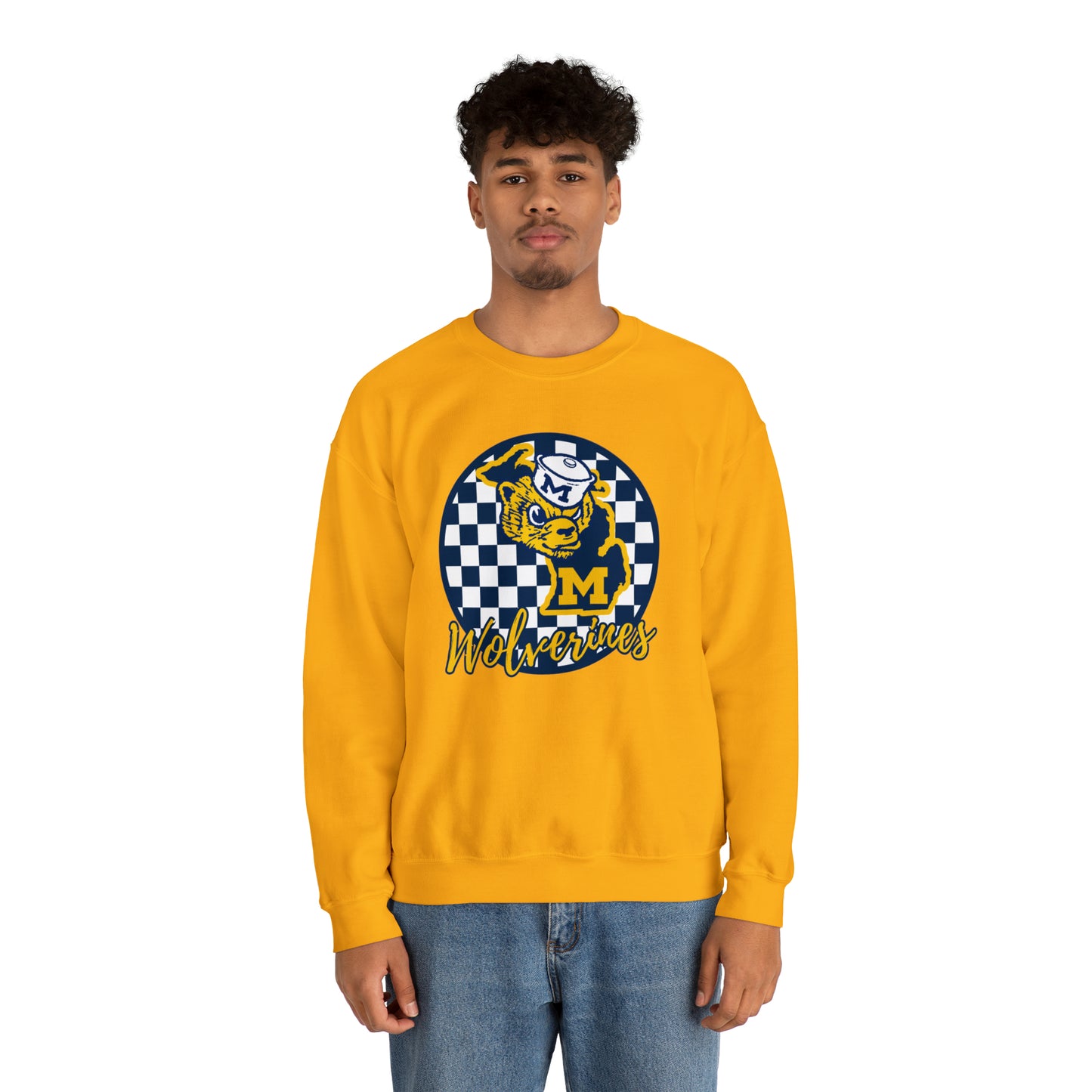 Michigan Wolverines Checkered Sweatshirt