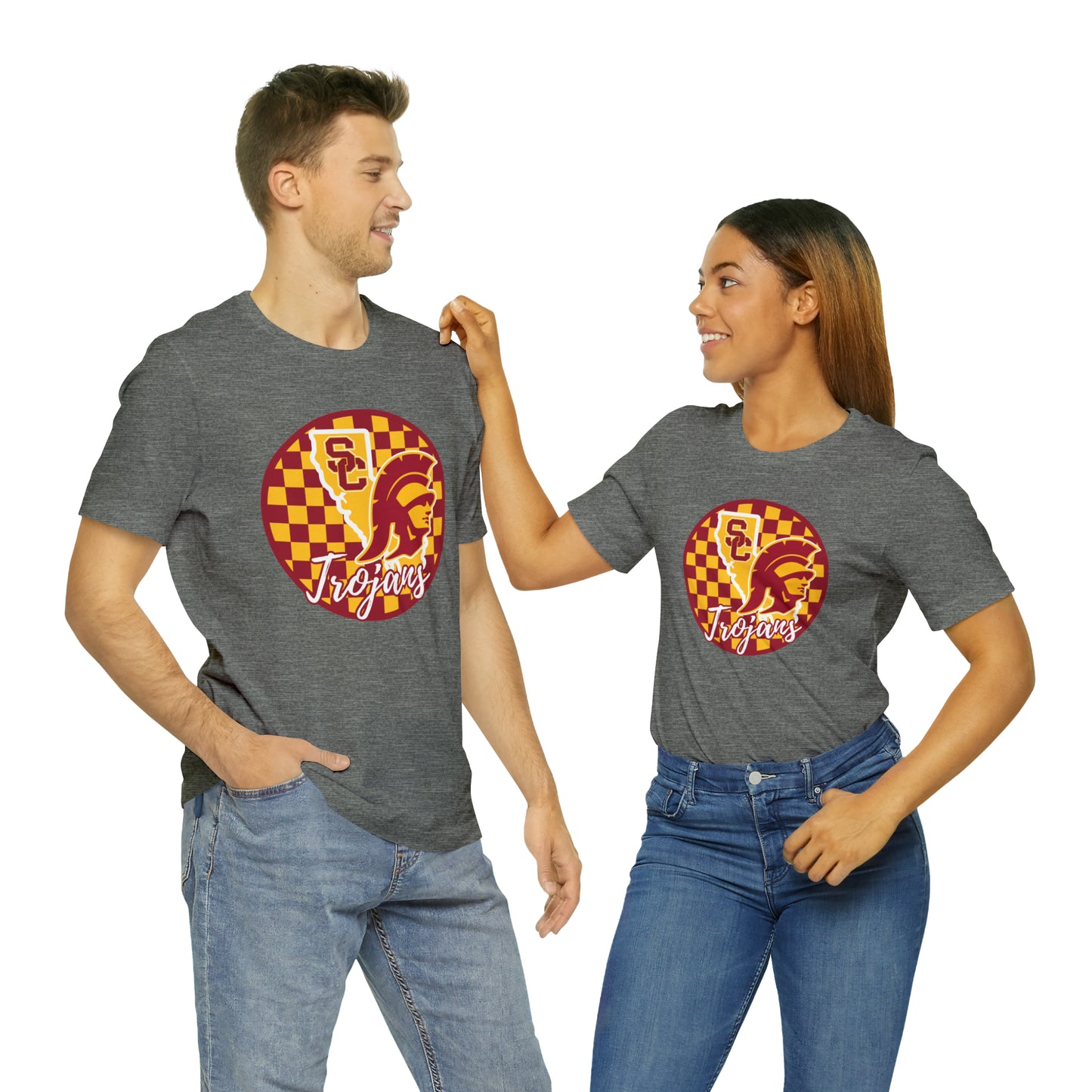 USC Trojans Checkered Circle