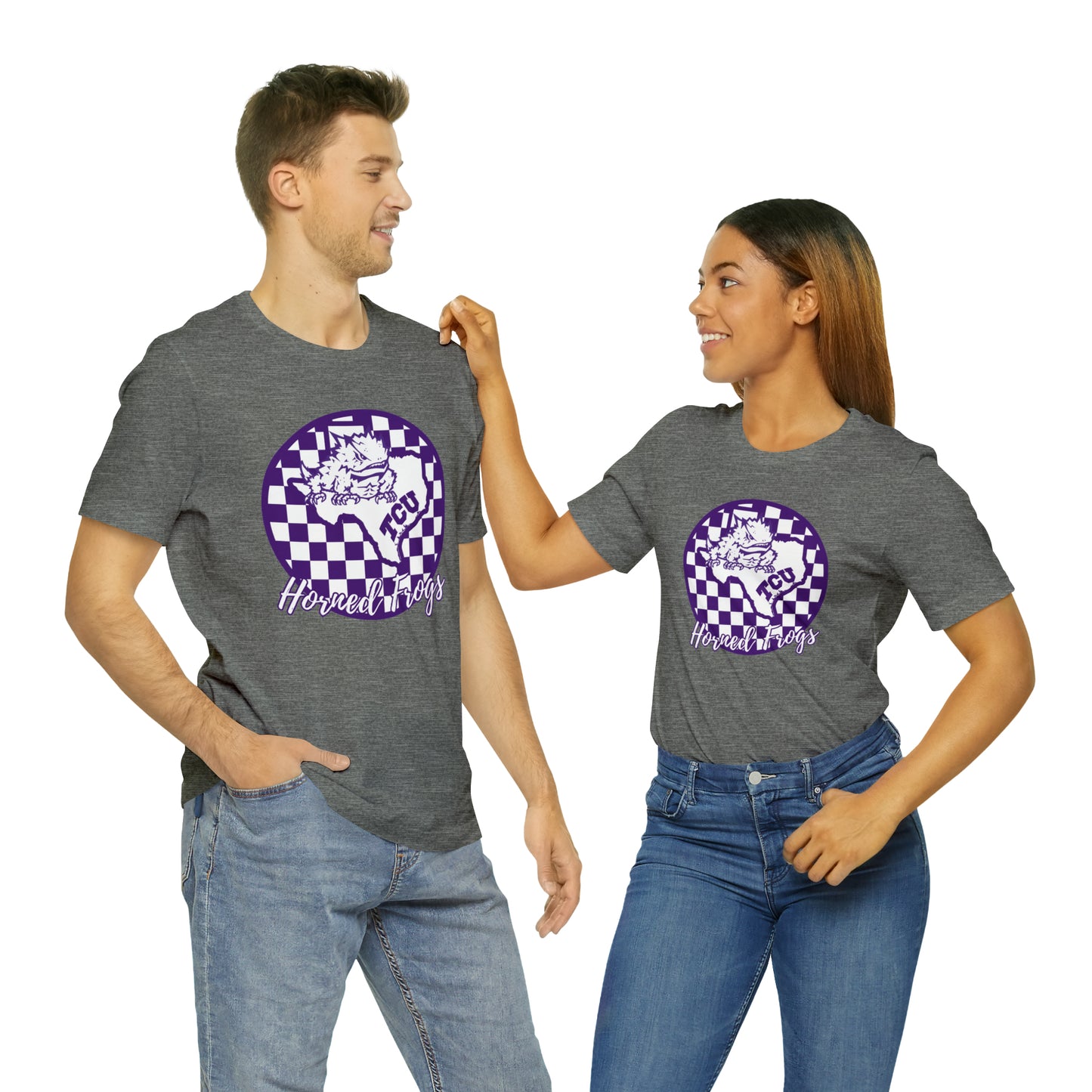 TCU Horned Frogs Checkered Circle