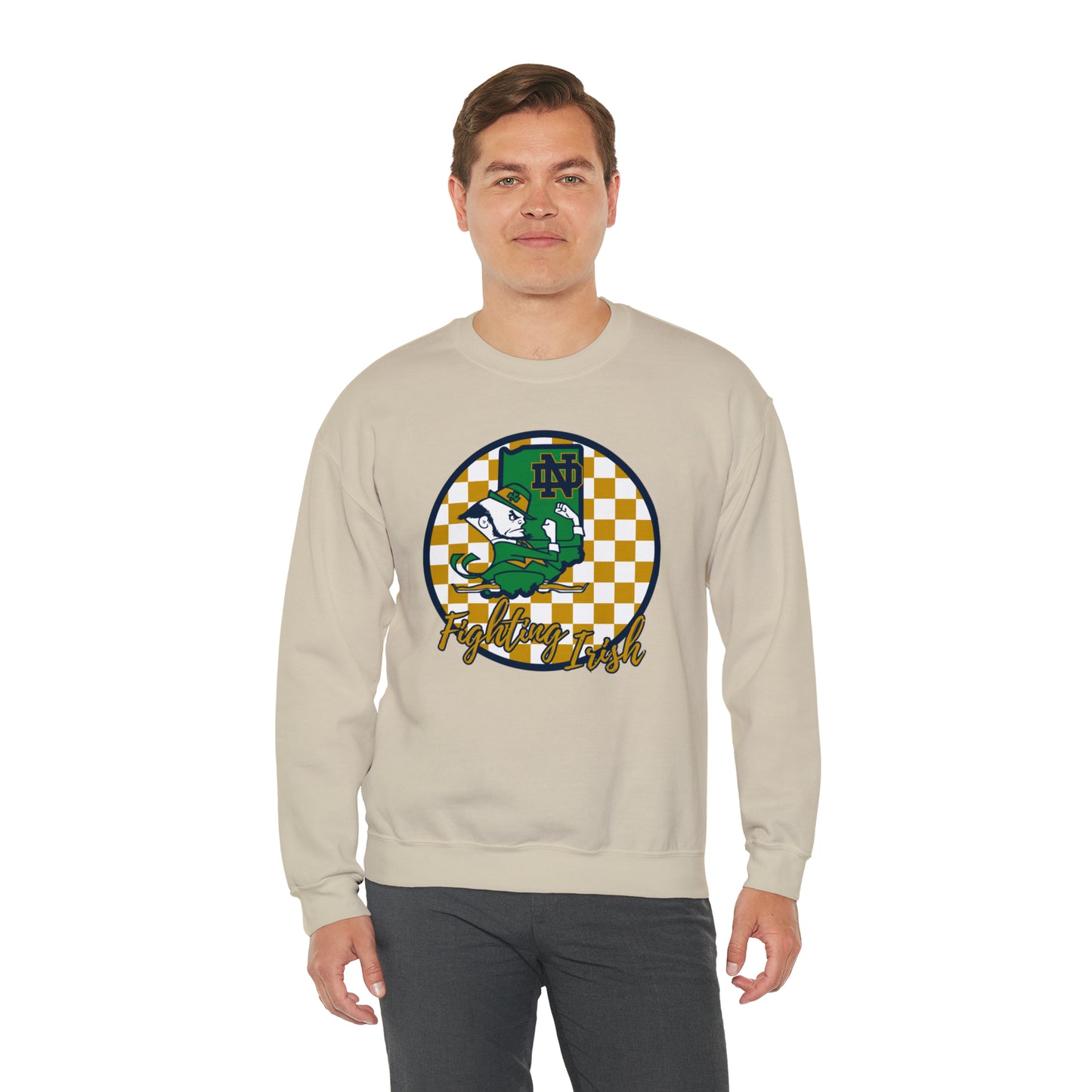 Notre Dame Fighting Irish Checkered Sweatshirt