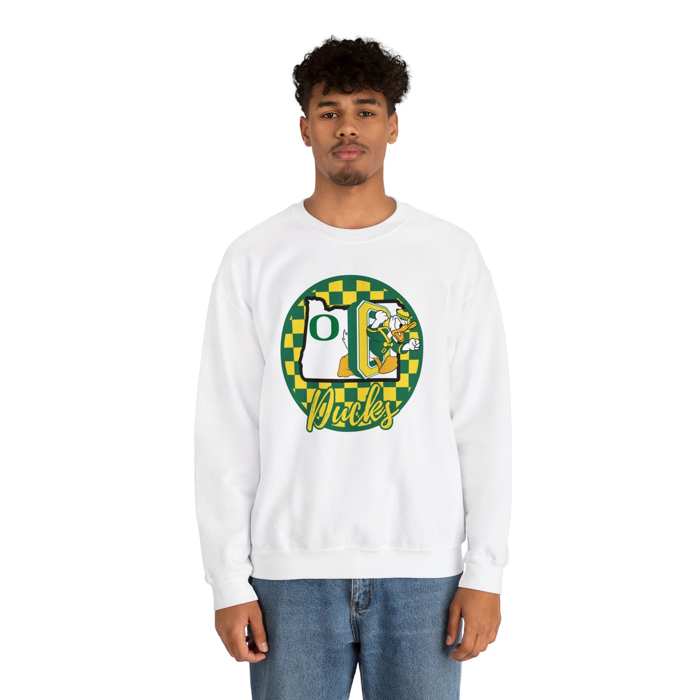 Oregon Ducks Checkered Sweatshirt