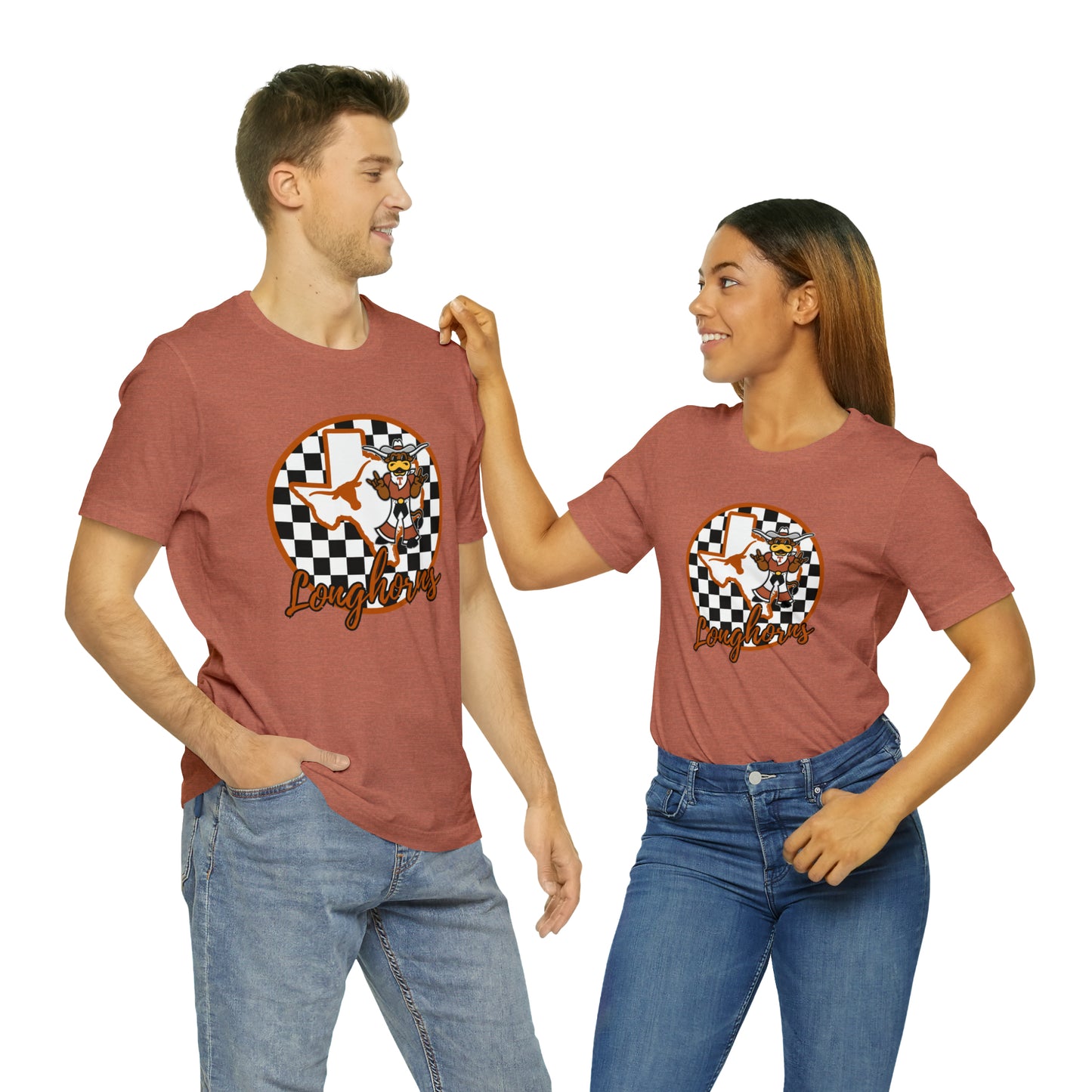 Texas Longhorns Checkered Circle