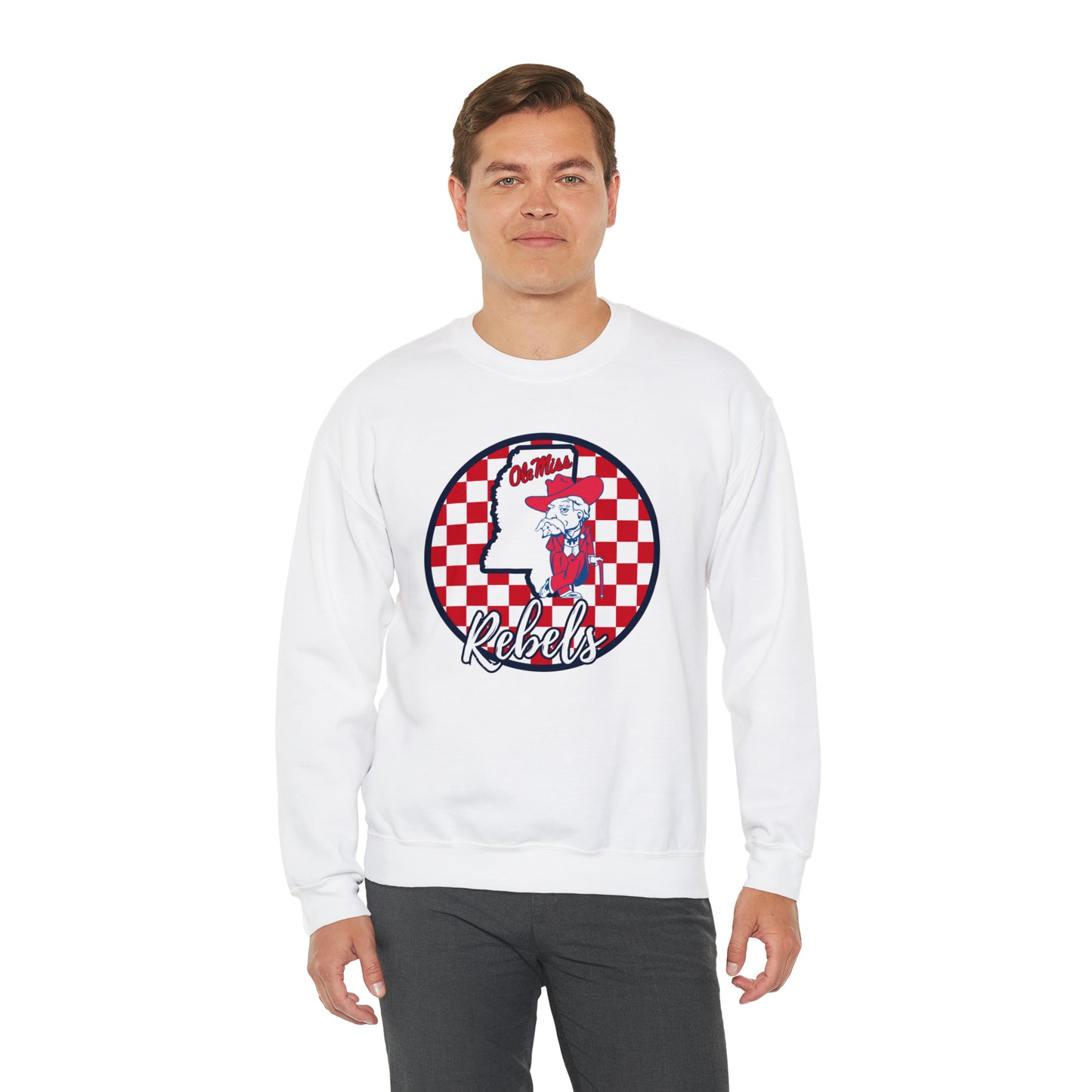 Ole Miss Rebels Checkered Sweatshirt