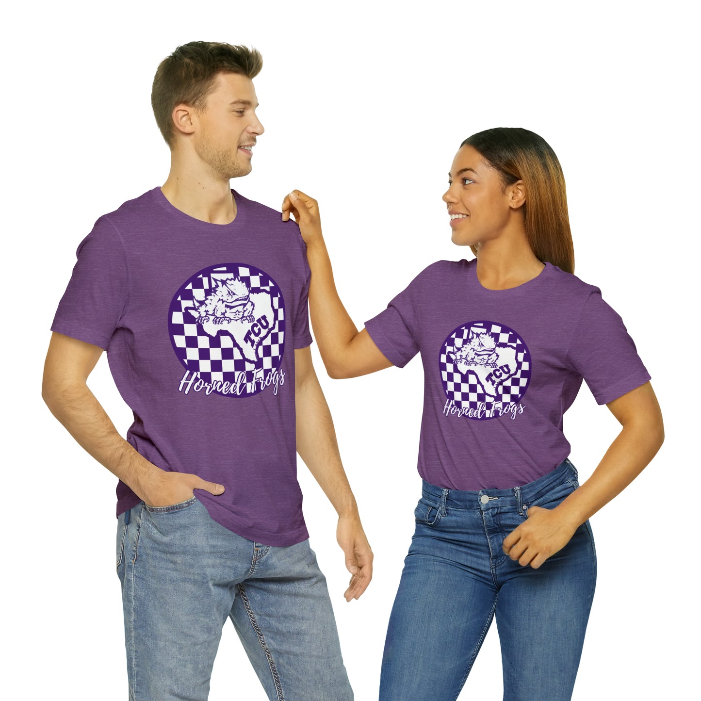 TCU Horned Frogs Checkered Circle