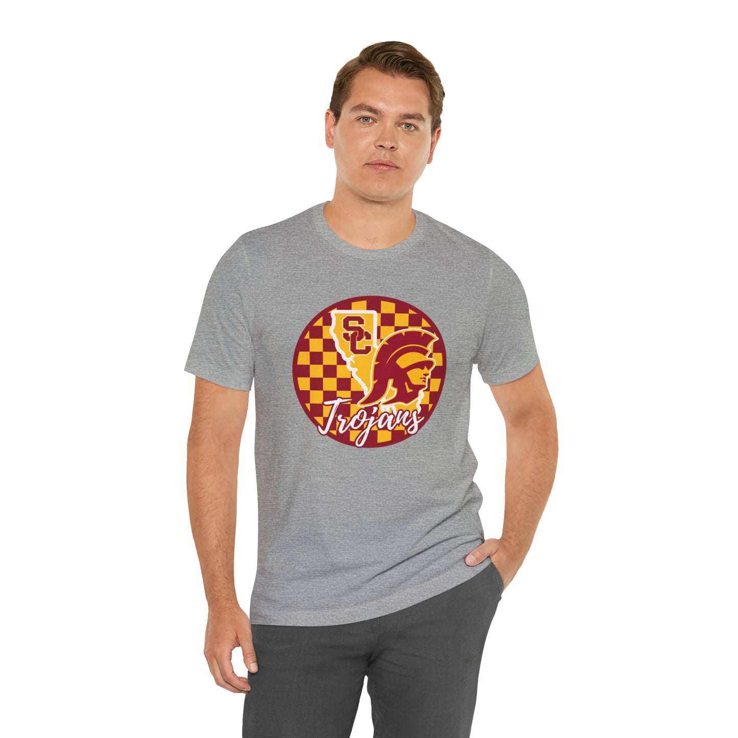 USC Trojans Checkered Circle