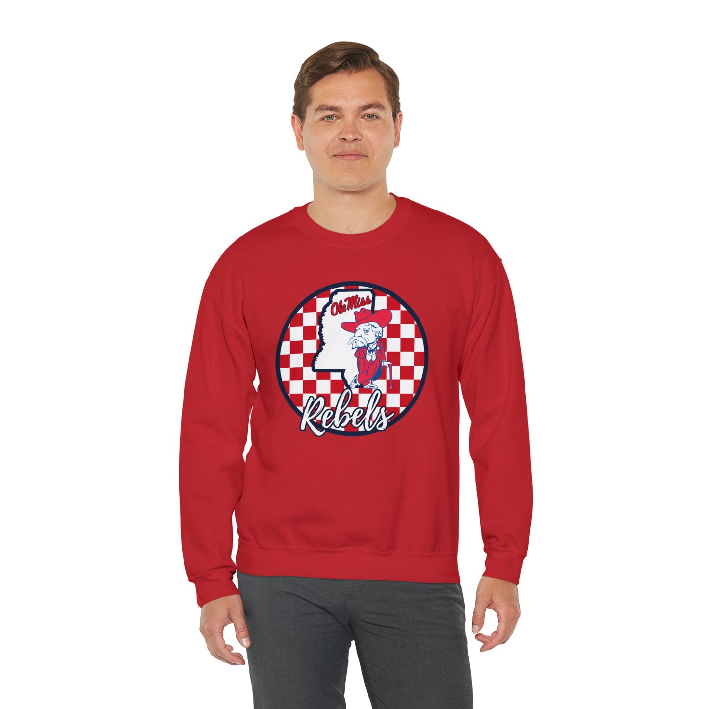 Ole Miss Rebels Checkered Sweatshirt