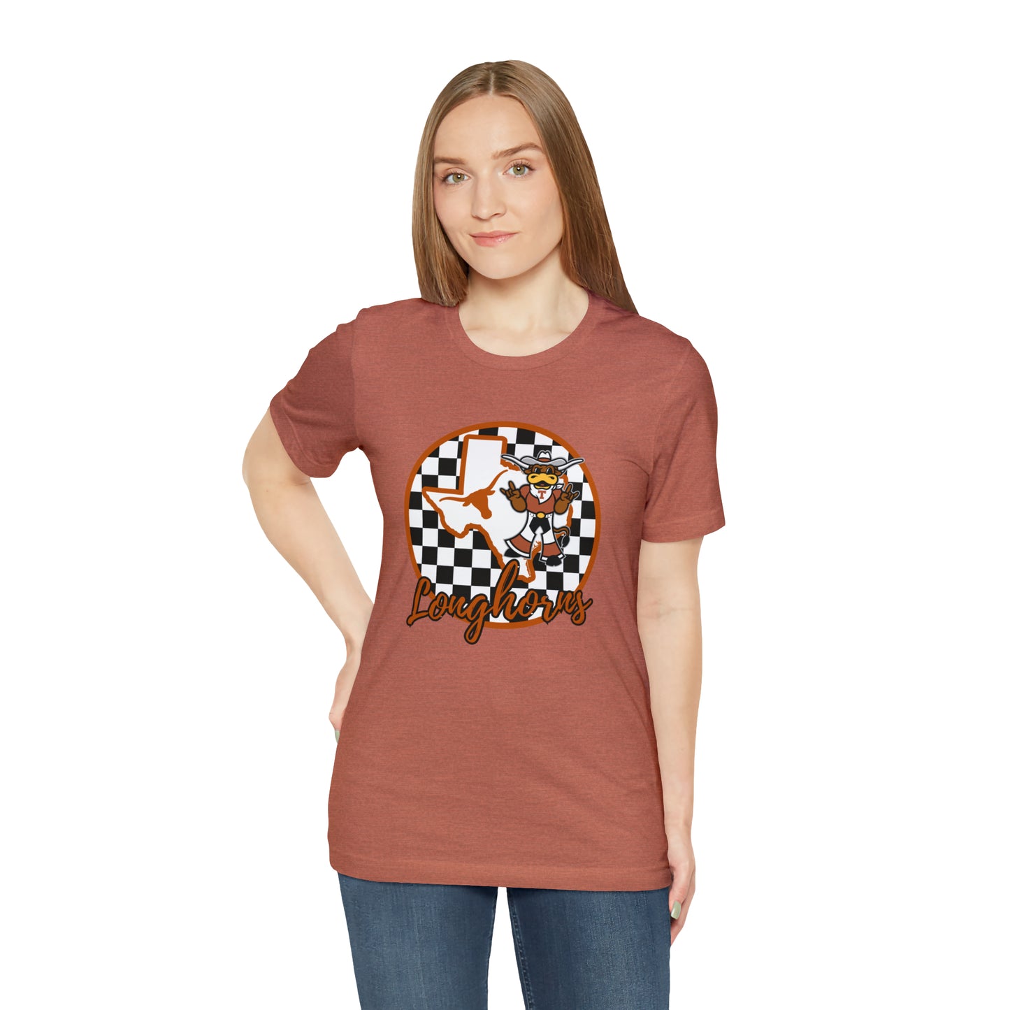 Texas Longhorns Checkered Circle