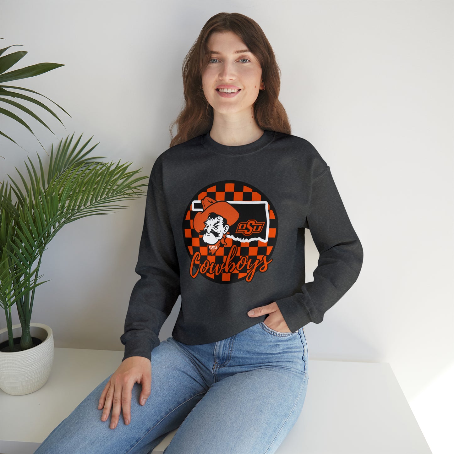 OSU Cowboys Checkered Sweatshirt