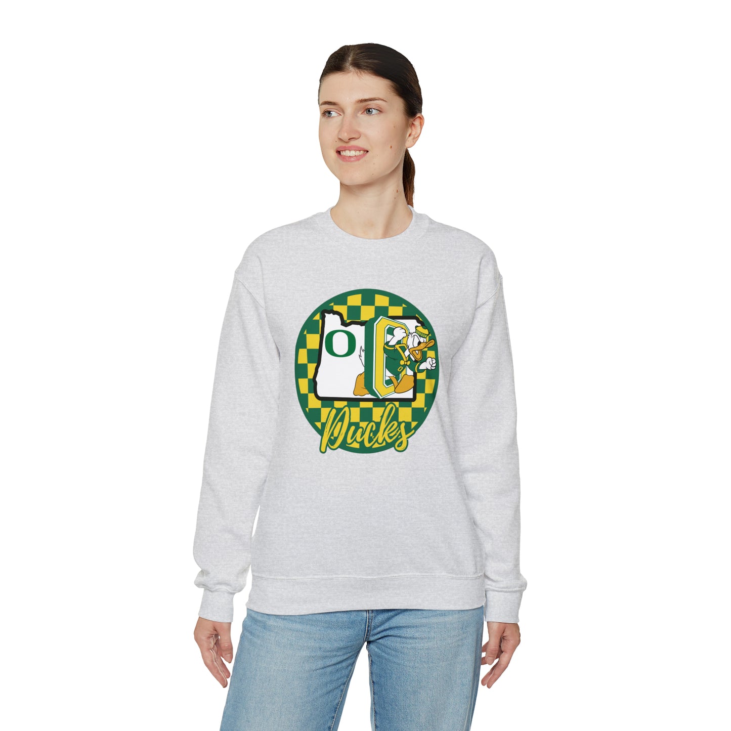 Oregon Ducks Checkered Sweatshirt