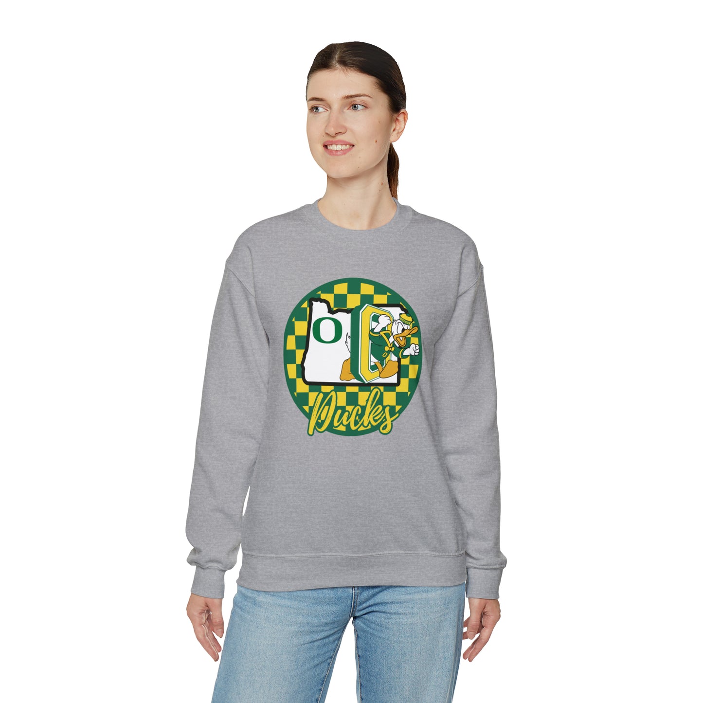 Oregon Ducks Checkered Sweatshirt