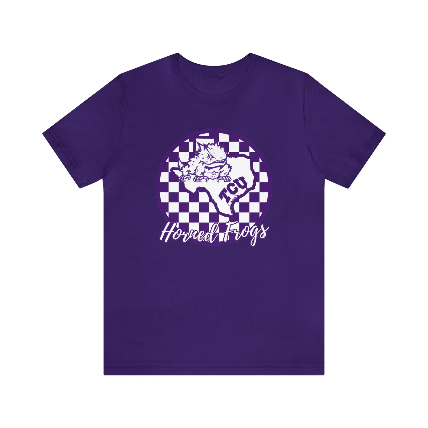 TCU Horned Frogs Checkered Circle