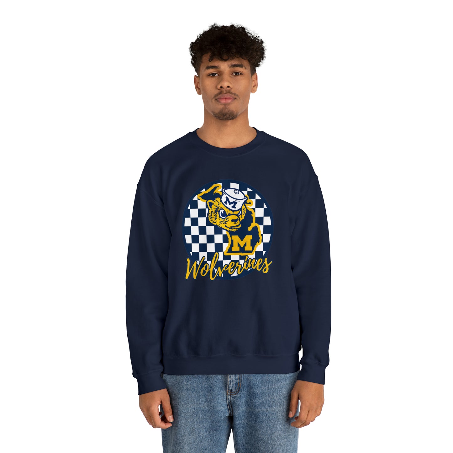 Michigan Wolverines Checkered Sweatshirt