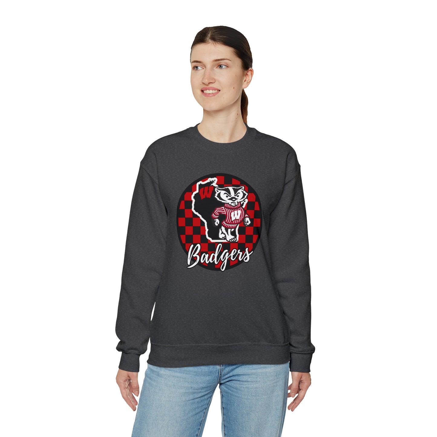 Wisconsin Badgers Checkered Sweatshirt