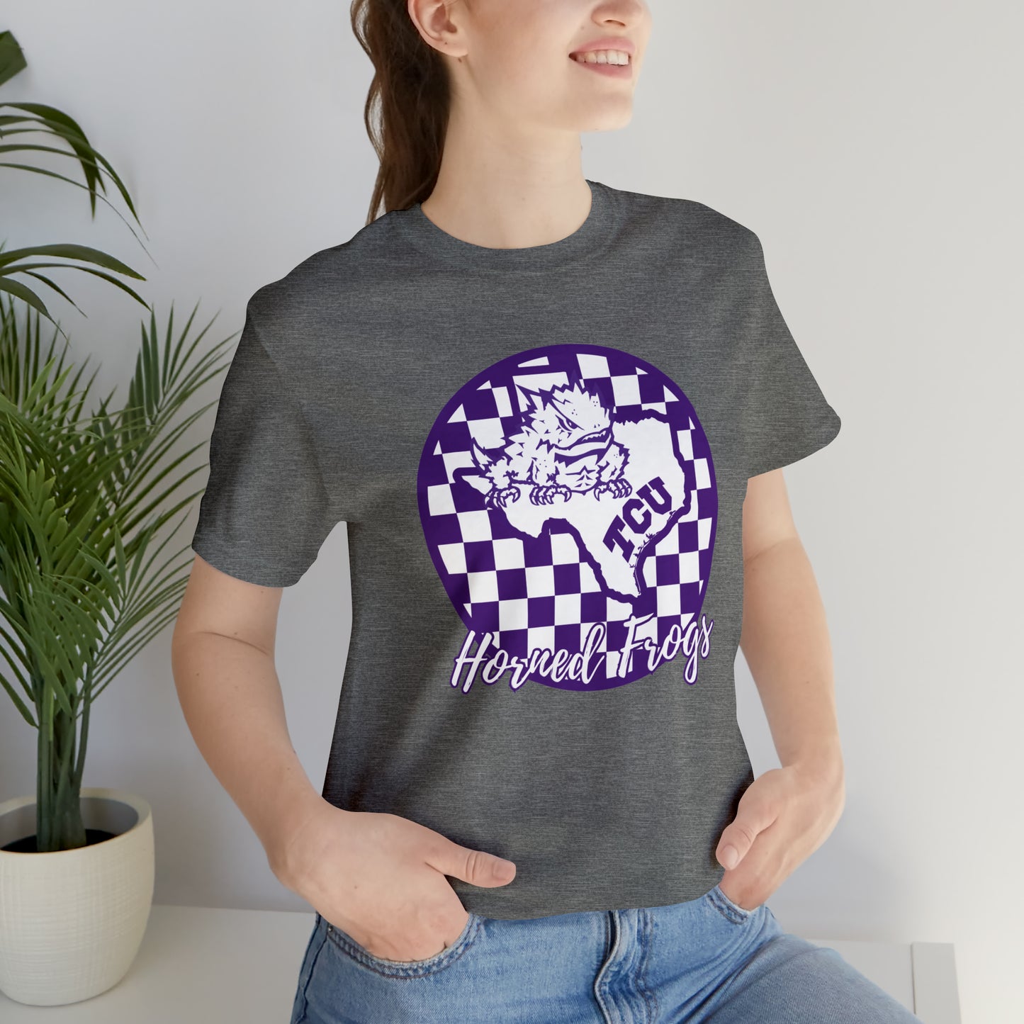 TCU Horned Frogs Checkered Circle