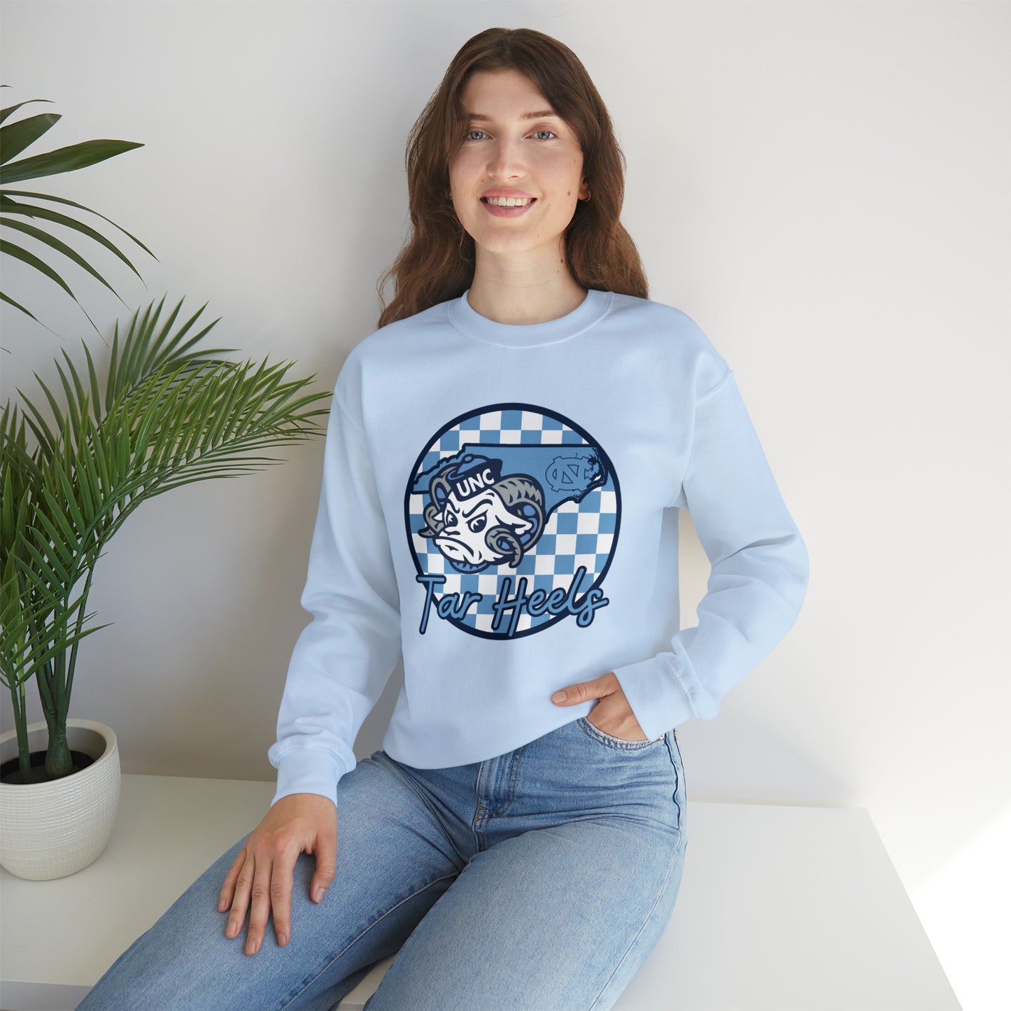 North Carolina Tar Heels Checkered Sweatshirt