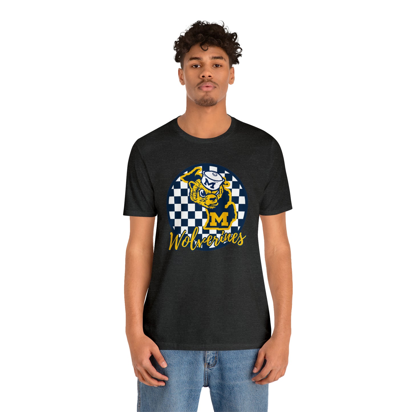 Michigan Wolverines Checkered Circle