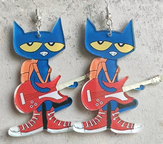 Pete The Cat Earrings