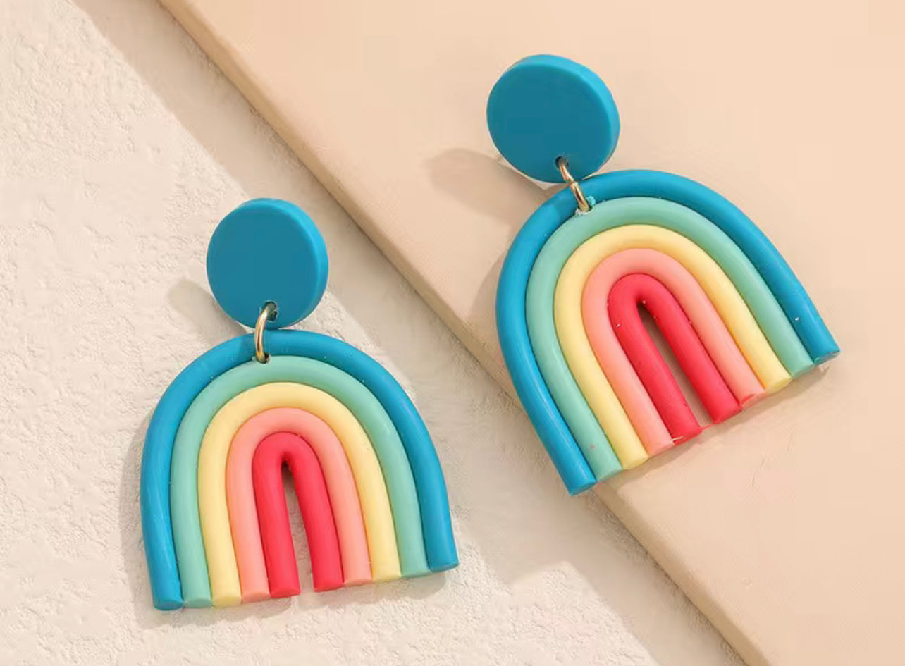 Clay Rainbow Earrings