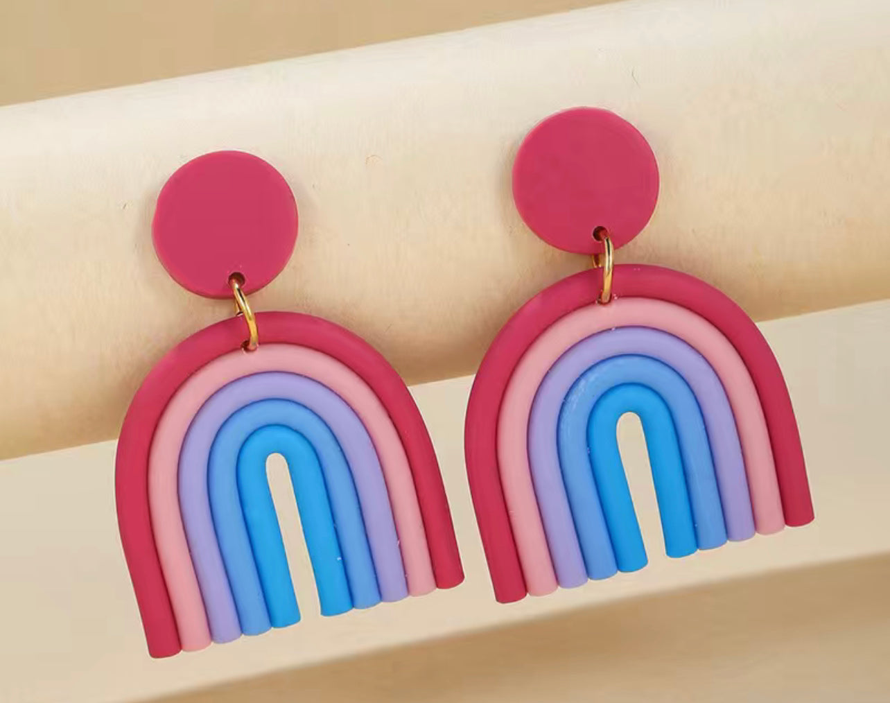 Clay Rainbow Earrings